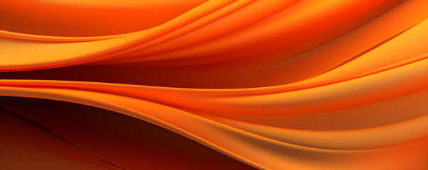 Orange abstract curves, background material, 3D, banner