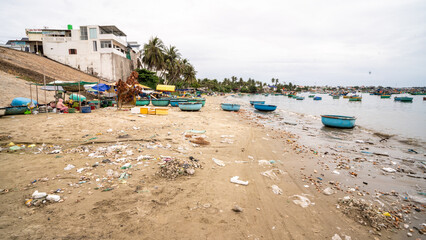 Fototapeta na wymiar Eco Crisis Unveiled: Vietnam's Seashore S.O.S - A Call to Preserve Our Seas.