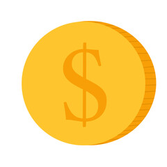 Money coins. Dollar coins. Business elements 