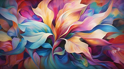 A hypnotic, abstract design that unfolds like a burst of colors in full bloom.