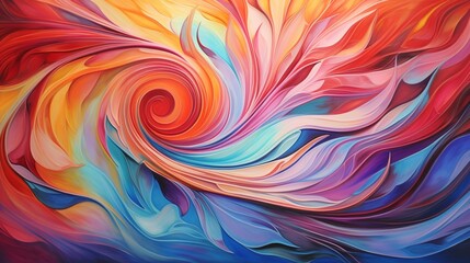 A captivating whirlwind of radiant colors, a true masterpiece of abstraction.