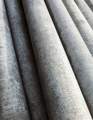 Concrete pipes.