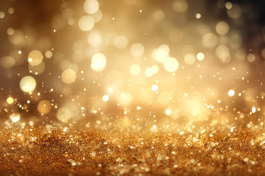 a gold sparkling on background