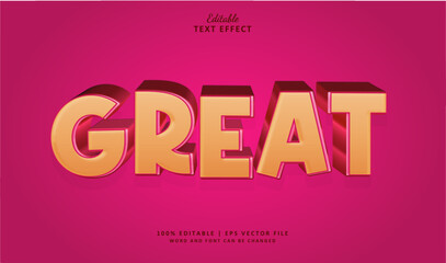 Great Editable Text Effect Style 3d.
