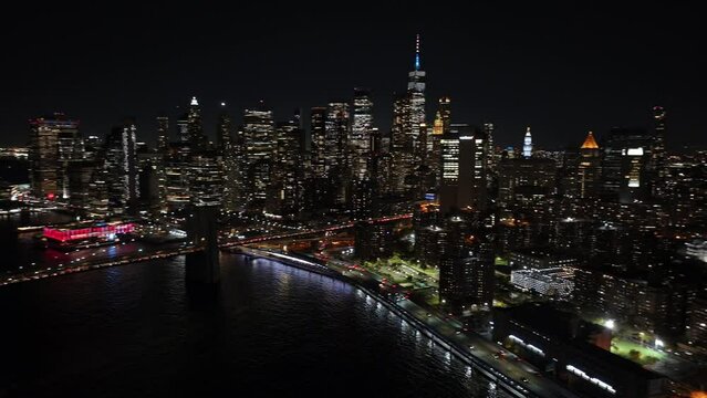 Stock footage New York aerial panorama 4k