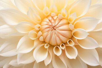 Soft yellow dahlia petals macro, floral abstract background. Close up of flower dahlia for background,
