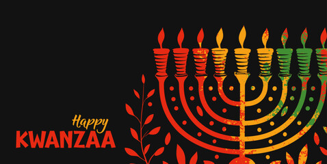 Happy Kwanzaa background, banner, card vector illustration