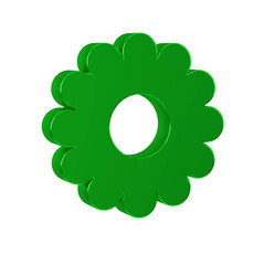 Green Flower icon isolated on transparent background. Sweet natural food.