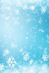 Naklejka na ściany i meble Joyful Snowflakes Holiday Card Layout