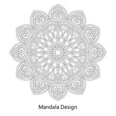  Adult Floral Mandala Design Coloring book page vector file