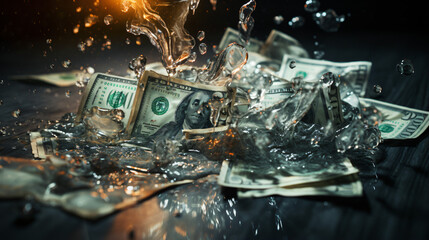 Melting digital and analog money in flames and liquid