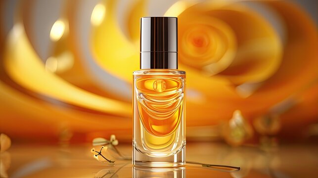 Fresh and scented serum cosmetic container. Generative AI