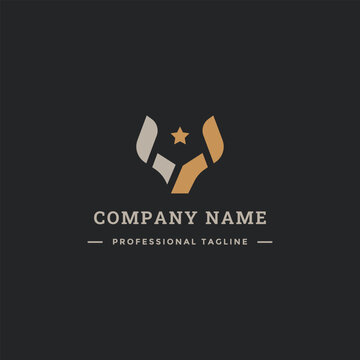 Geometric V-Shaped Bull Logo – Simple and Minimalist Design, letter v bull logo.