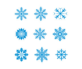 Snowflake icon set. Vector illustration design.