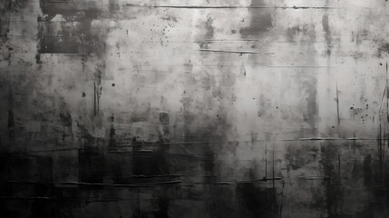 Fototapeta premium Abstract Grunge Textures: Monochrome Distressed Background with Scratches and Smudges, perfect for Urban Decay Concept Art, enhanced by Generative AI