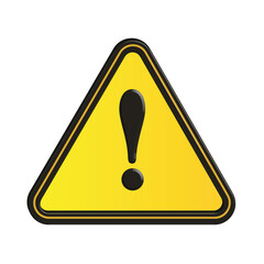 exclamation mark warning sign yellow triangle vector design element