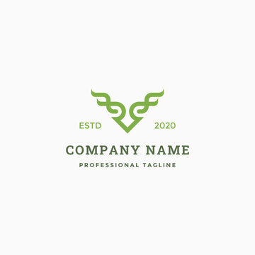 Sturdy Green Branches Intertwined Logo