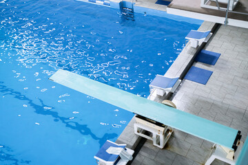 springboard for sports jumping water in the pool