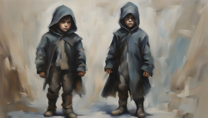 Young rouges. Fantasy character art work