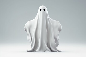 Isolated And Spooky Halloween Ghost, Symbol Of Fright