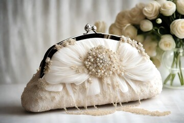 pearl necklace on a white background