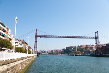 Vizcaya bridge between Portugalete and Las Arenas, Spain