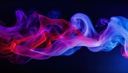 Obraz premium Photo of a Colorful Dance of Blue and Red Smoke in the Air