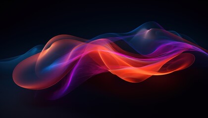 Obraz premium Photo of a Colorful Smoke Wave Emerging from a Mysterious Abyss