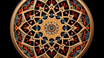 A mandala adorned with patterns like the tessellations of Islamic art, a testament to the beauty of cultural design.