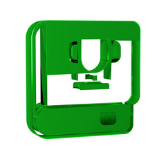 Green Book icon isolated on transparent background.