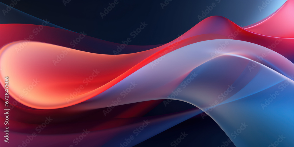 Wall mural futuristic abstract background with flowing shapes.
