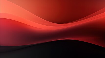 Stylish red and black modern wave background, AI generative