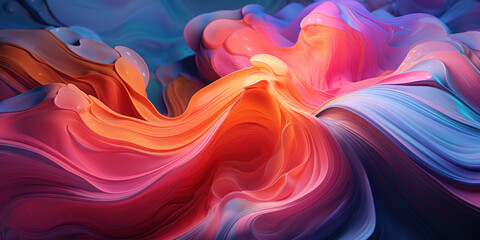 Fototapeta premium Dynamic 3D extrusion showcasing a vibrant abstract pattern.