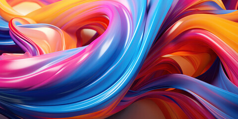Dynamic 3D extrusion showcasing a vibrant abstract pattern.