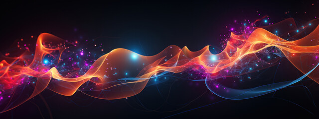 Obraz premium Vibrant web cascade in a colorful abstract.