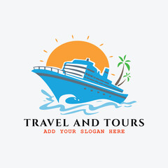 Fototapeta na wymiar travel and tourism agency logo design vector