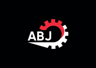 ABJ initial monogram for automotive gear logo