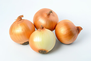 Onions on a white background