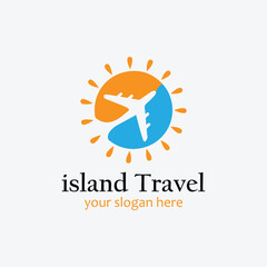 Fototapeta na wymiar travel and tourism agency logo design vector