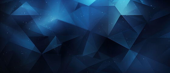Rich blue polygons intricately arranged. - obrazy, fototapety, plakaty