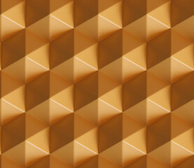 Hexagonal pyramids background. Seamless pattern. 3d illustration.