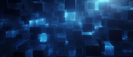 Intricate abstract design with dark blue geometric shapes.