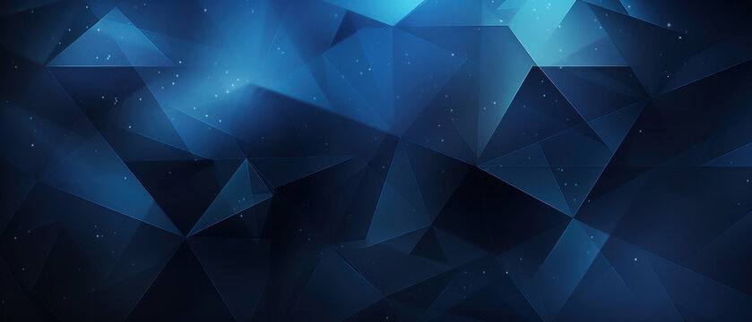 Rich blue polygons intricately arranged.