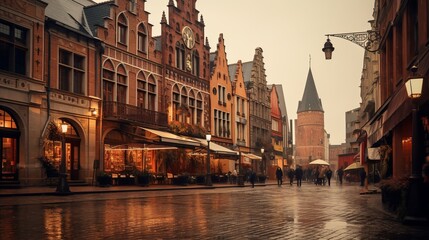 Fototapeta premium Torun city view of the old town
