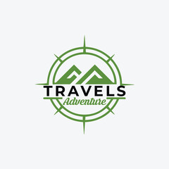 adventure travel logo design vector