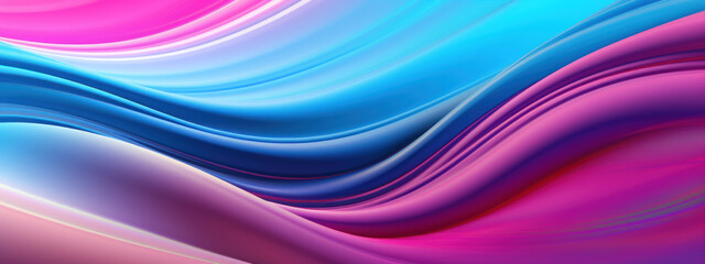 Dynamic illustration capturing the fluid dance of pink and blue.