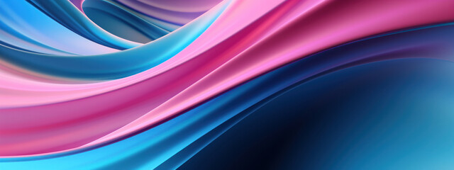 Obraz premium Dynamic illustration capturing the fluid dance of pink and blue.