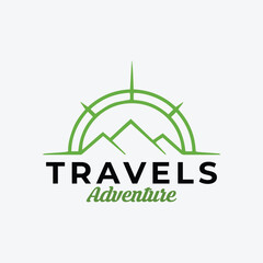 adventure travel logo design vector