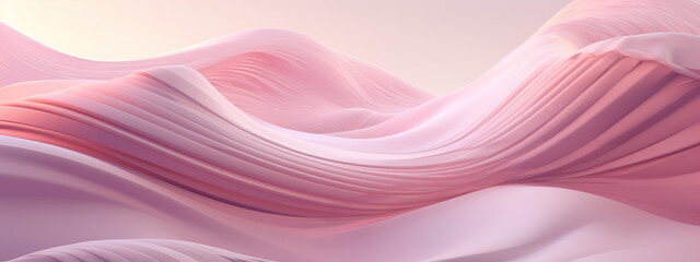 Abstract 3D visualization of a dynamic pink surface with rich textures.