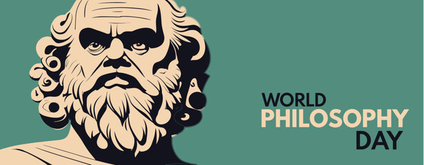 World Philosophy Day - vector illustration - obrazy, fototapety, plakaty